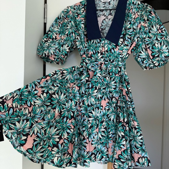 Storets Olivia Floral Belted Mini Dress. S/M Size, adjustable belt. - Picture 3 of 16